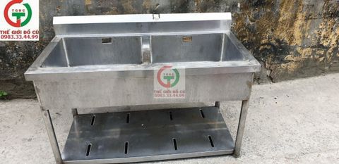 CHẬU RỬA INOX 2 HỌNG VUÔNG