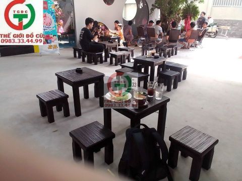 BÀN GHẾ CAFE GỖ