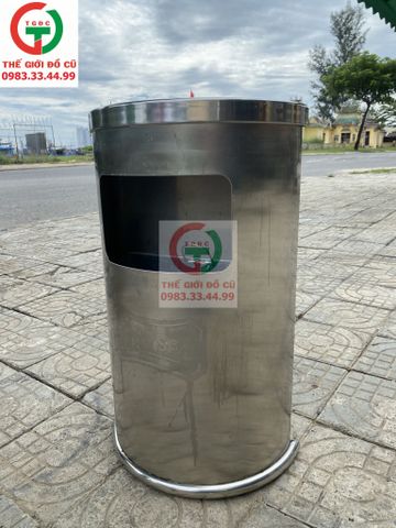 THÙNG RÁC INOX BÁN NGUYỆT