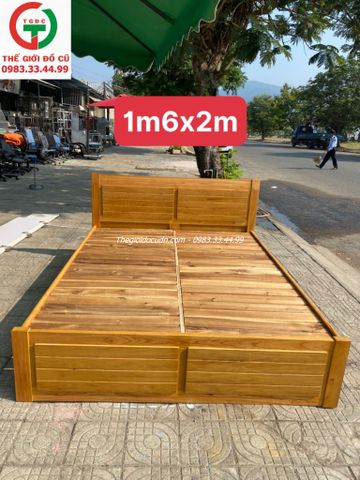 GIƯỜNG GỖ 1M6