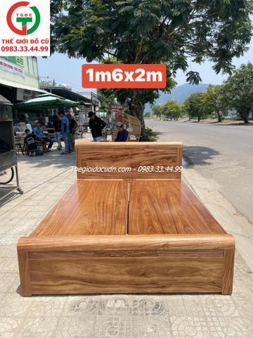 GIƯỜNG PHẢN GỖ HƯƠNG XÁM 1M6