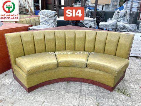 GHẾ SOFA KHUNG GỖ ĐỆM DA GÓC CONG