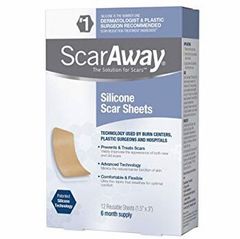 Miếng dán trị sẹo lồi ScarAway Silicone Scar Sheets (8 hoặc 12 miếng)