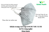  Khẩu trang kf94 kháng khuẩn cao cấp màu xám hộp 10 cái 