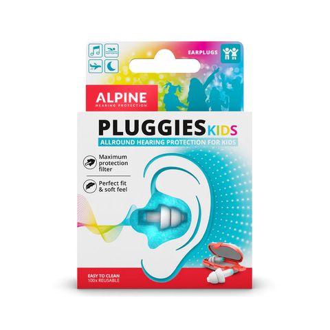 Nút bịt tai dành cho trẻ em Alpine Pluggies Kids (chống ồn, chống nước) - Nhập khẩu từ Hà Lan