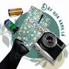 Dây đeo máy ảnh xanh hoa vàng - Camera Strap hoa - Made by Cammix