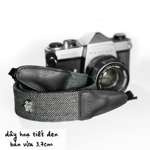  Dây đeo máy ảnh dành cho máy Fuji, Canon, Nikon, Sony - Camera Strap hoạ tiết nâu - Dây deo máy ảnh Made by Cammix 