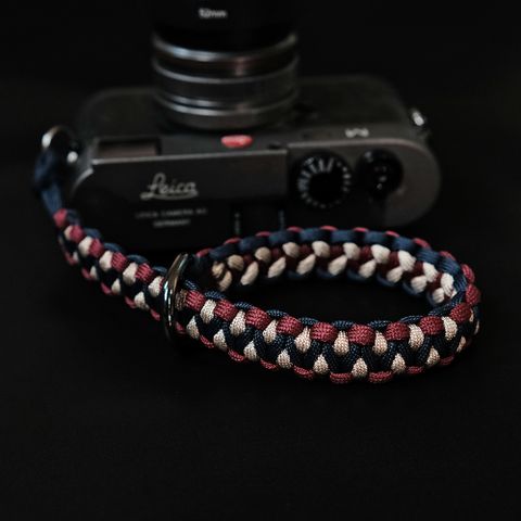  Dây đeo máy ảnh cổ tay Cammix - Đỏ rượu - Dây đeo cổ tay Wrist strap cho máy Fujifilm, Sony, Canon, Nikon 