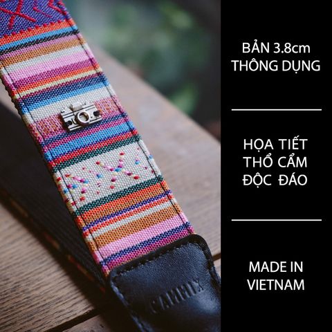  Dây đeo thổ cẩm Made by Cammix bản vừa (Pink) 