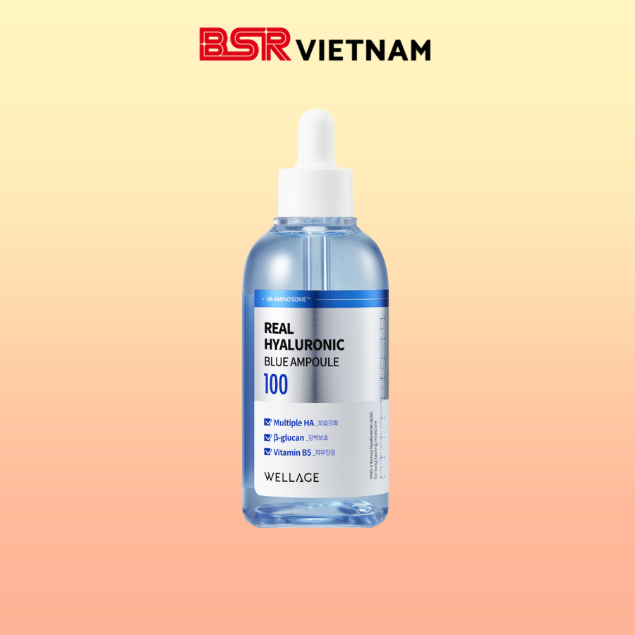  Tinh chất dưỡng da Wellage Rea Hyaluronic Blue Ampoule 100ml 