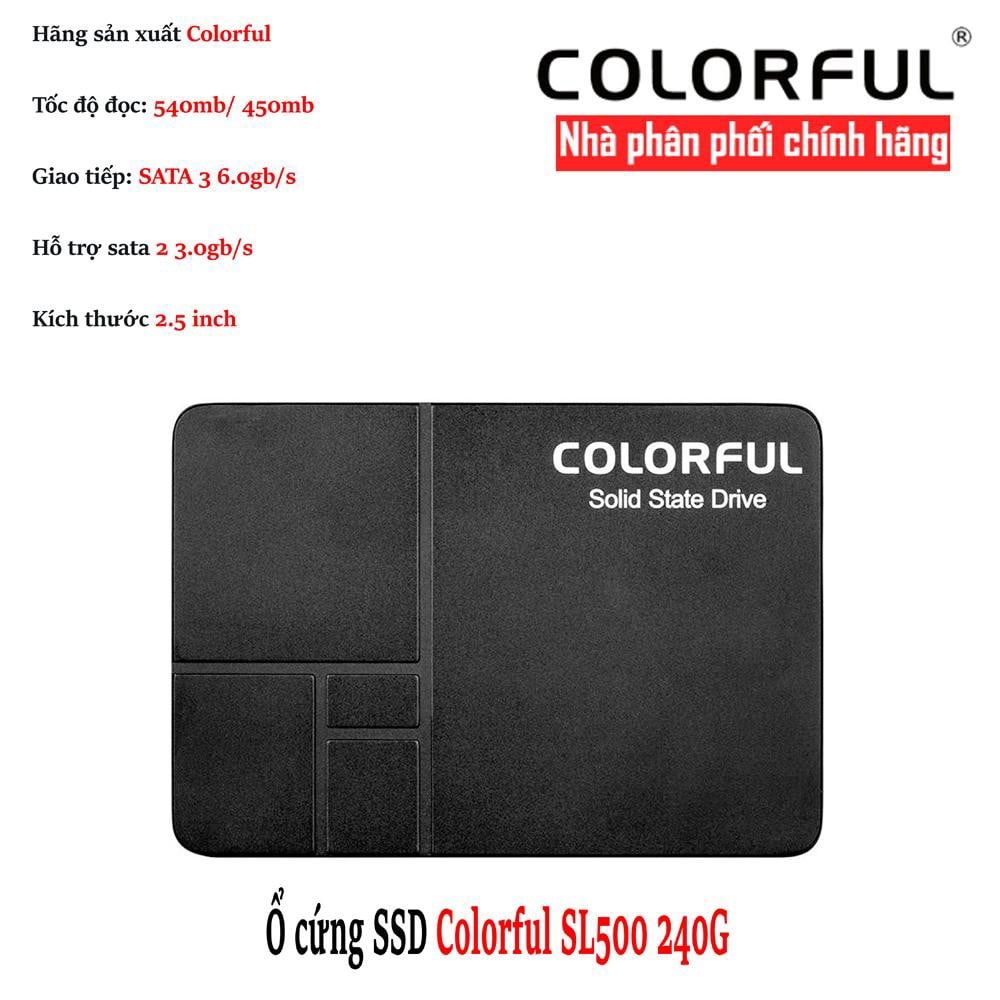 Ổ cứng SSD Colorful SL500 240Gb – DETEK - PHỤ KIỆN GIÁ SỈ