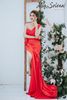 Đầm dạ hội Mia Selena thiết kế lệch vai ,xẻ đùi cực tôn dáng ( Đỏ-Cam-Trắng-Xanh lá )