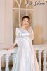 Đầm cưới Mia Selena thiết kế cổ vuông tay ngang tuyệt đẹp ( Trắng )