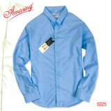  Sơ mi nam công sở màu trơn, form slim fit không túi, vải Bamboo, áo kiểu phong cách Hàn, vạt bầu, Amazing 