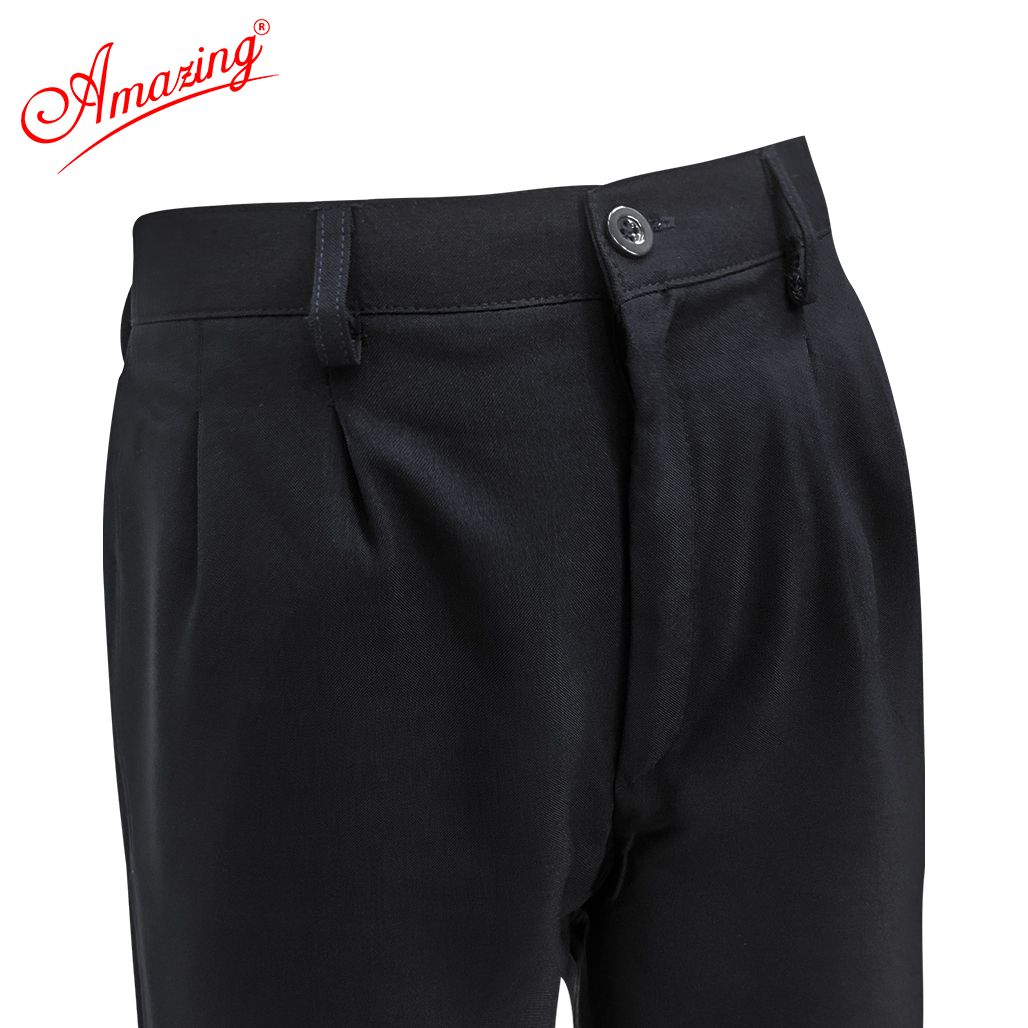 Quần xanh học sinh lưng thun, đồng phục đi học nam nữ, xếp 2 ly, dây kéo,form rộng, size từ 20 đến 95kg, hiệu AMAZING