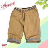  Quần short kaki Amazing, lưng thun có giây rút, vải co giãn nhẹ, màu sắc đa dạng, có big size 