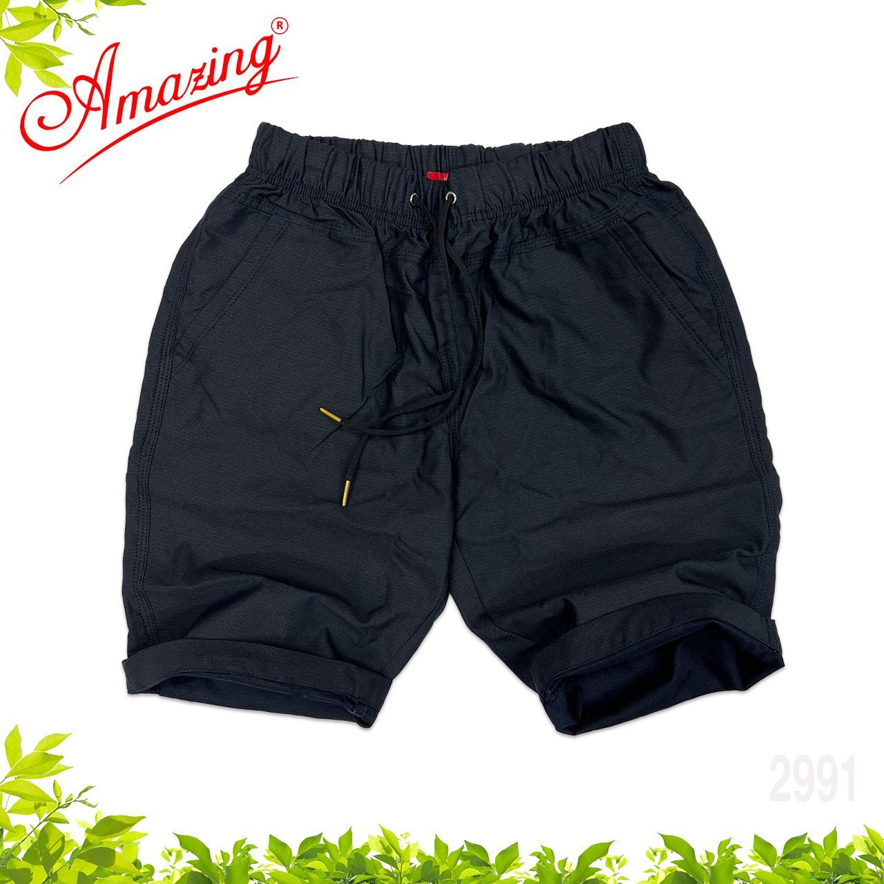  Quần short Amazing, vải bố lưng thun dây rút, phong cách thể thao unisex, có size đại 