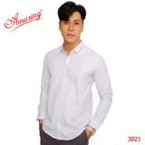  Áo sơ mi màu hồng pastel hiệu Amazing, dáng trẻ chuẩn form slim fit, phong cách Hàn Quốc, siêu phẩm mềm mịn mướt 