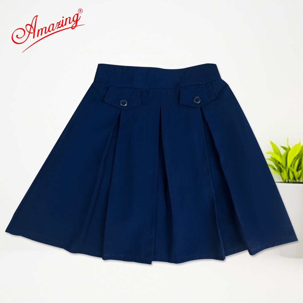 Chân váy học sinh, có quần bên trong, có túi đựng đồ, lưng chun phía sau, có size lớn, Amazing