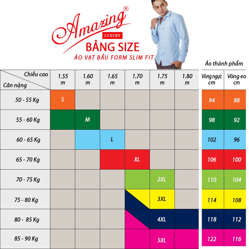 Áo somi nam Amazing màu tím huế, form body slim fit show hình thể đẹp, tay dài, không túi, vải mềm mướt