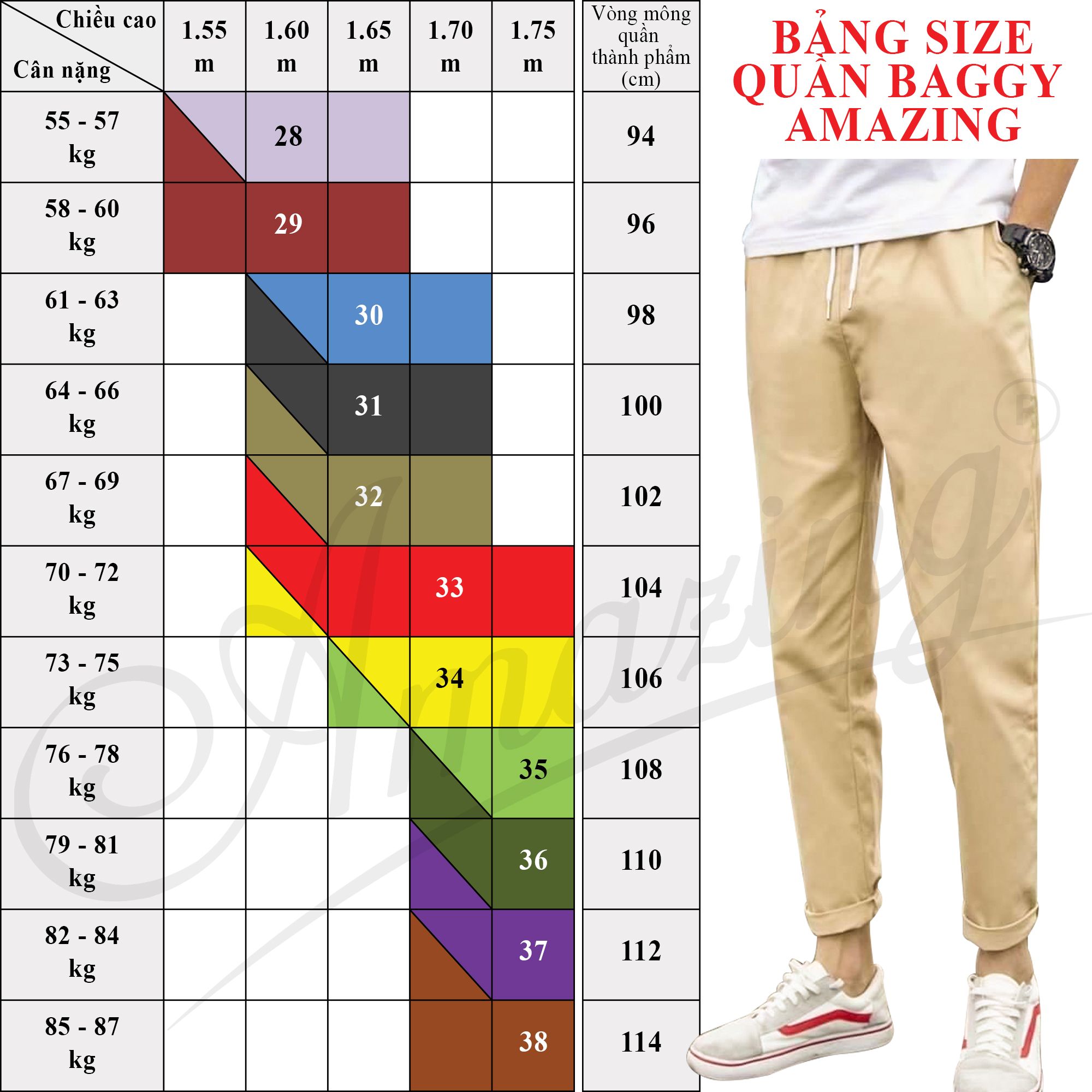  Quần Baggy form suông Amazing, chất liệu kaki co giãn cao cấp, phong cách Hàn Quốc, form suông Unisex 