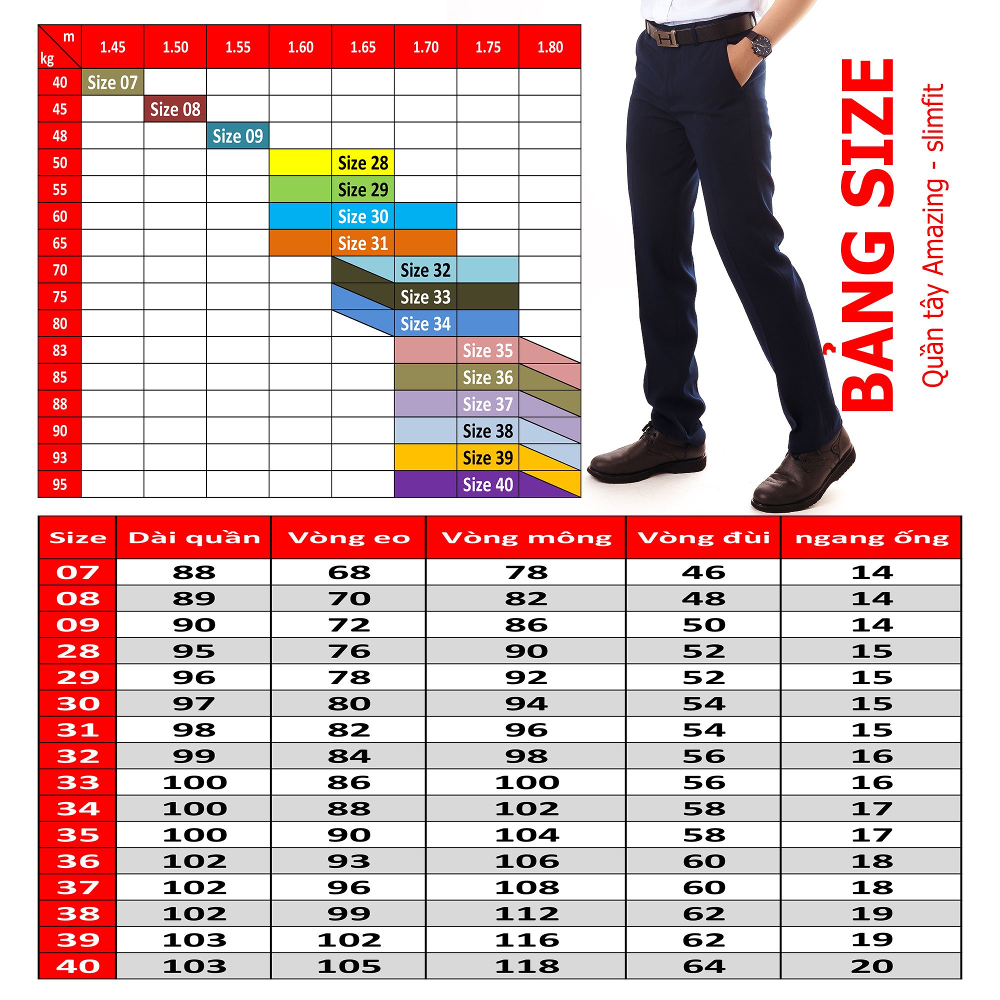 Quần tây nam màu xanh học sinh, form body slimfit không ly, ống nhỏ, chất liệu co giãn, Amazing
