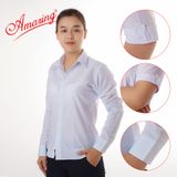  Áo sơ mi trắng tay lỡ, đồng phục nữ sinh, form chuẩn basic, size đến 80kg, vải KT Silk mượt mà 