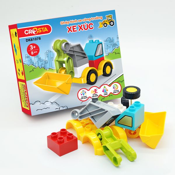 Ghép Hình Xe Công Trường - Xe Xúc 9 Chi Tiết DK81078
