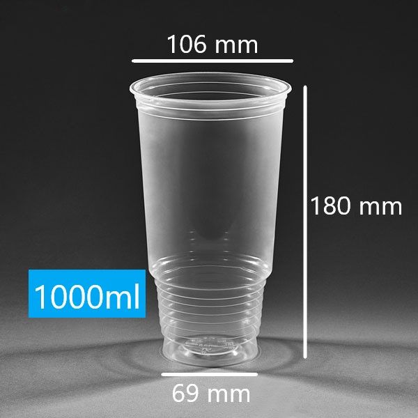 Ly Nhựa PP106 - 1000ml (1 lít) Đựng Trà Sữa, Rau Má, Nước Mía, Trà Tắc