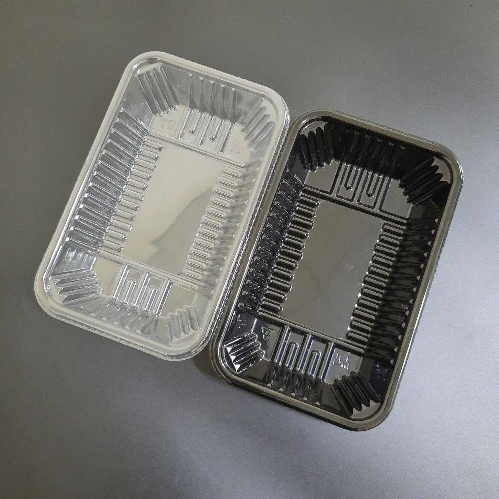 Khay Nhựa Đế Đen, Trong M6 / Đựng Trái Cây, Bánh, Thực Phẩm Tươi Sống