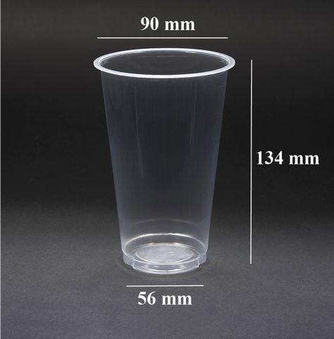 Ly Nhựa PP90 - 500ml Nắp Tim Đựng Trà Sữa, Sinh Tố, Nước Ép, Rau Má