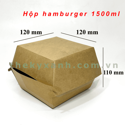 Hộp Giấy Kraft Burger 1500ml