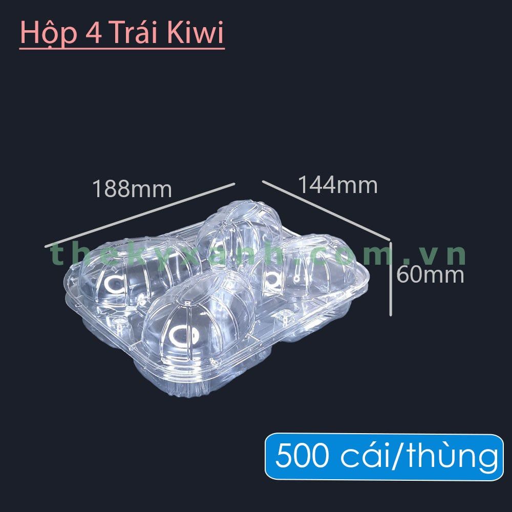 Hộp Nhựa 4 Trái Kiwi / Hộp nhựa đựng trái cây