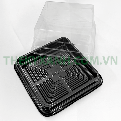 Hộp Bánh Nhựa PET JB12-12 - Hộp bánh kem, Hộp bánh bông lan, Hộp bánh Trung Thu, Hộp bánh Tiramisu