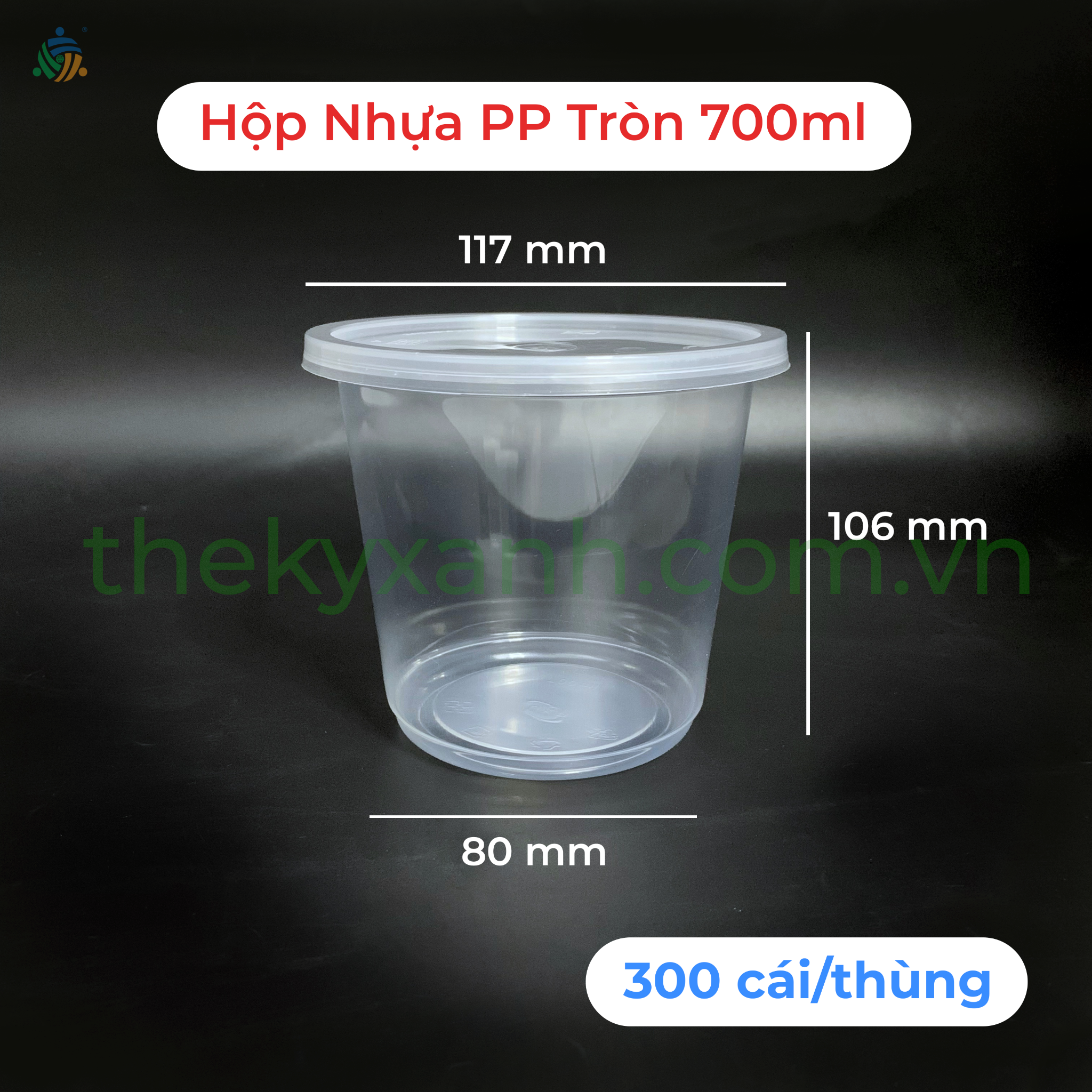 Hộp Nhựa PP Tròn 700ml + Nắp - Tô Nhựa PP Trong Đựng Canh, Súp, Mì, Bún, Hủ Tíu, Phở,...