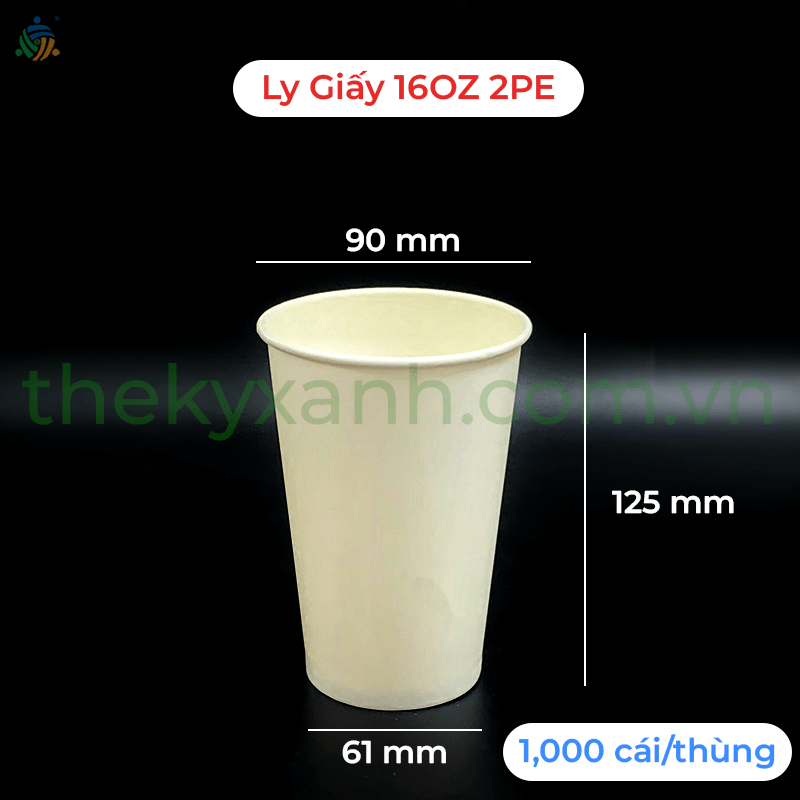 Ly Giấy 16oz - 470ml; Ly Giấy Đựng Cafe, Trà Sữa, Nóng, Lạnh