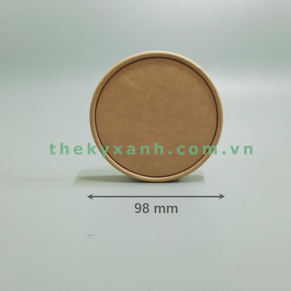 Nắp Tô Giấy Kraft 98 mm dùng cho tô giấy (8oz, 12oz, 16oz) - 260ml, 400ml, 500ml