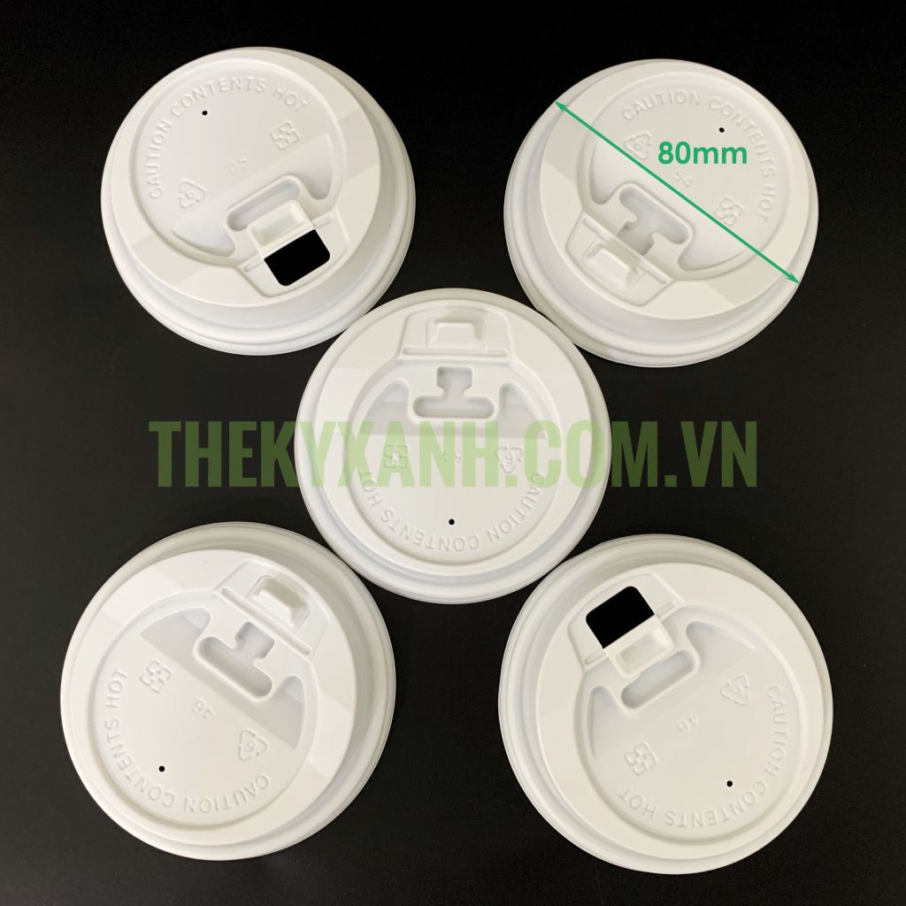 Nắp Nhựa Phẳng PS 80 - Trắng