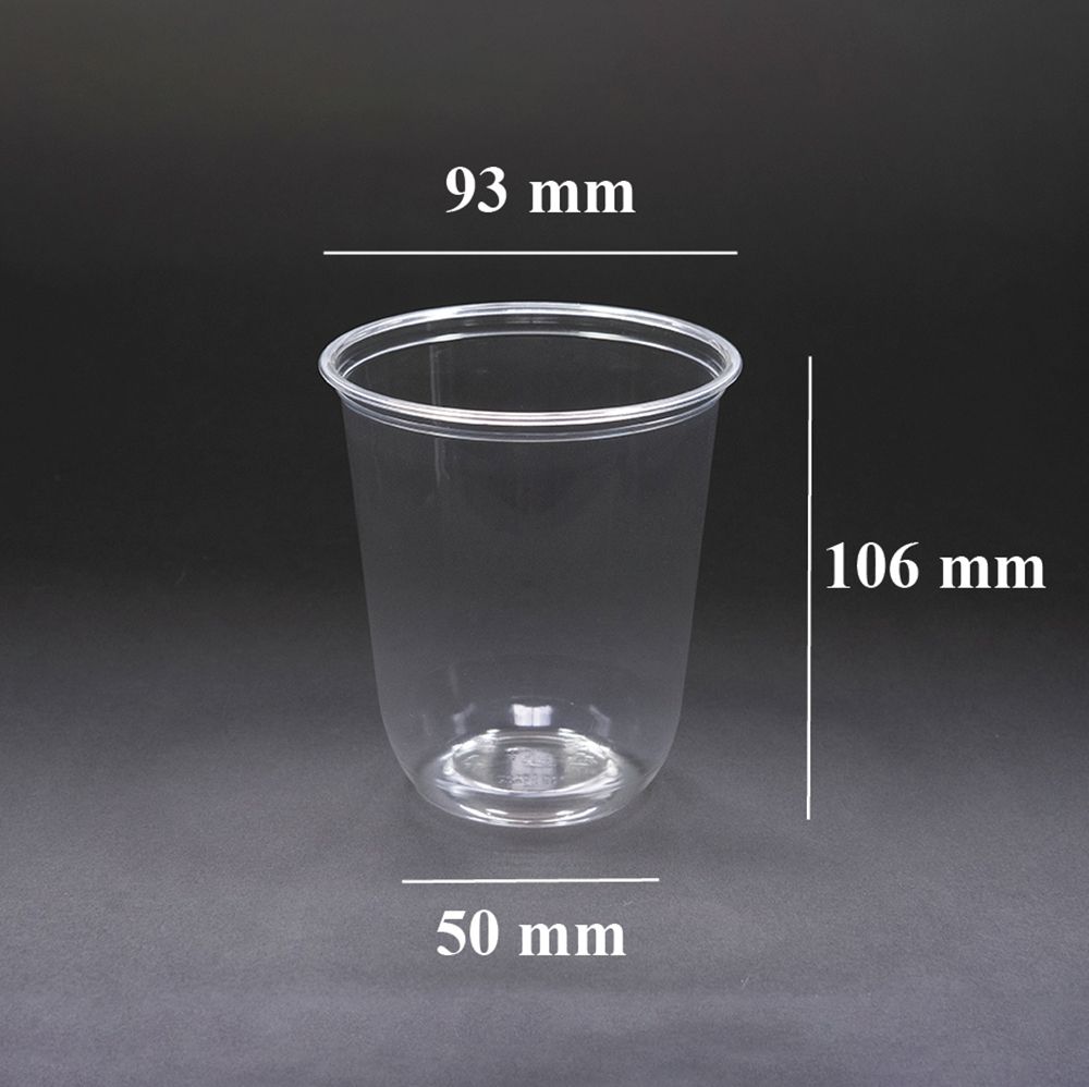 Đáy Bầu PET 93 - 12/14oz / 360ml - Ly Nhựa Cafe, Trà Sữa, Sinh Tố, Nước Ép, Rau Má
