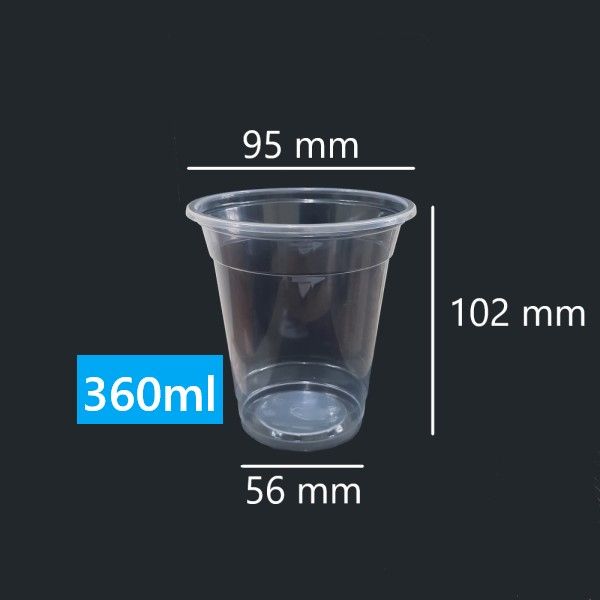 Ly Nhựa PP95 - 360ml - Ly Cafe, Trà Sữa, Nước Ép