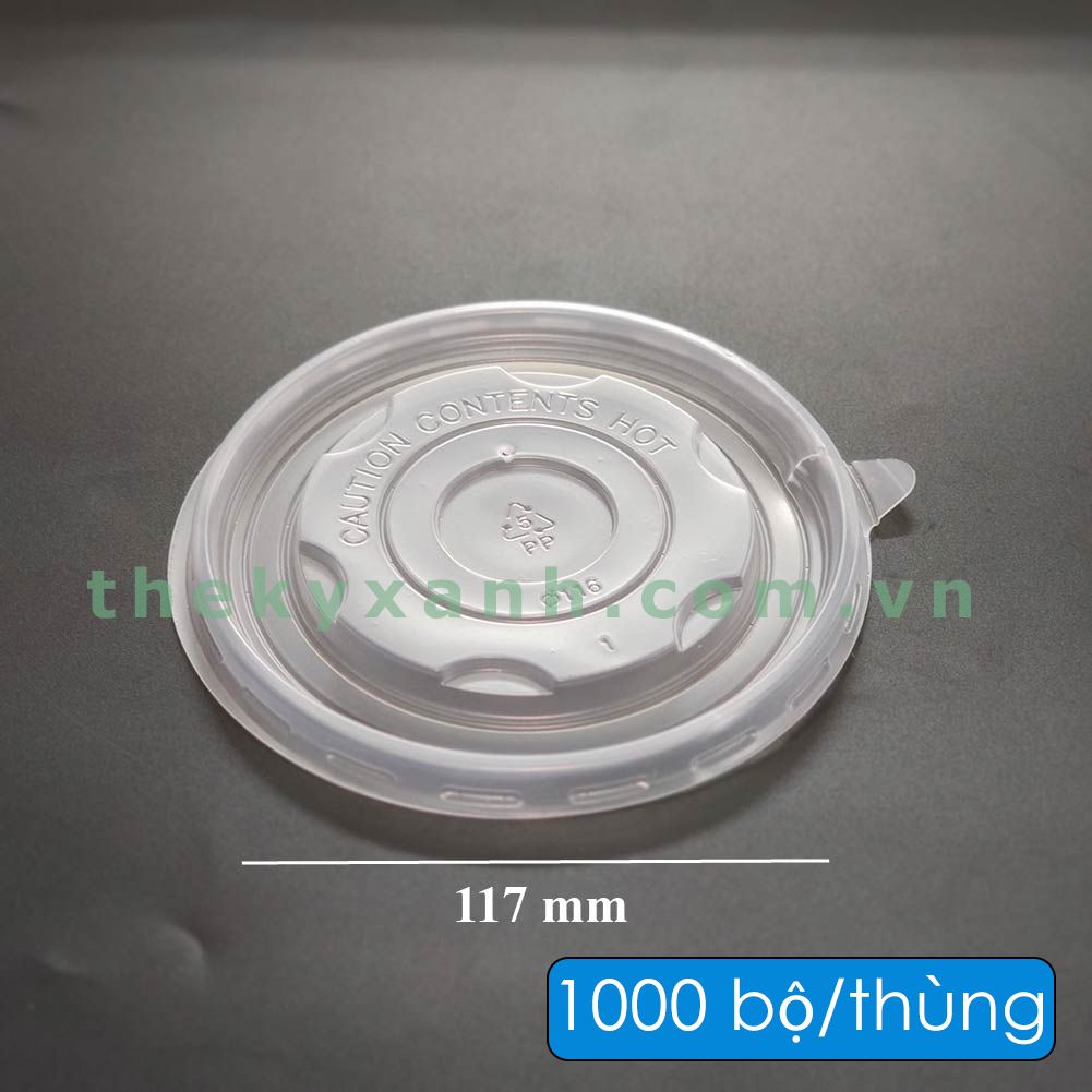 Nắp PP 117 mm dùng cho tô giấy Kraft (26oz, 32oz) - 760ml, 1000 ml