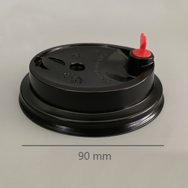 Nắp Nhựa Phẳng Tim PP 90 - Đen