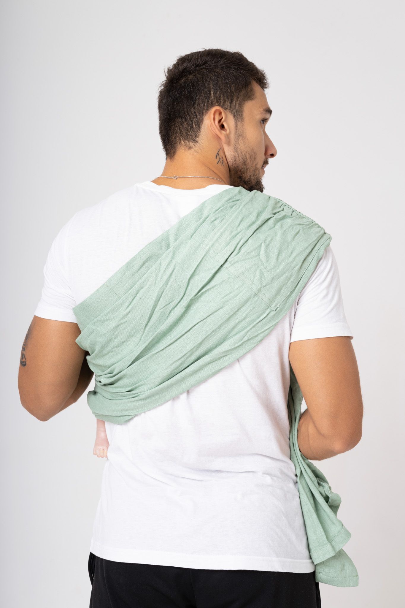 BUBI Ring Sling Gen 1 - Xanh trời - Linen cotton