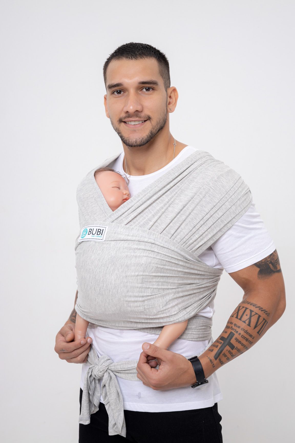 BUBI WRAP - Sợi tre cotton - Xám nhạt