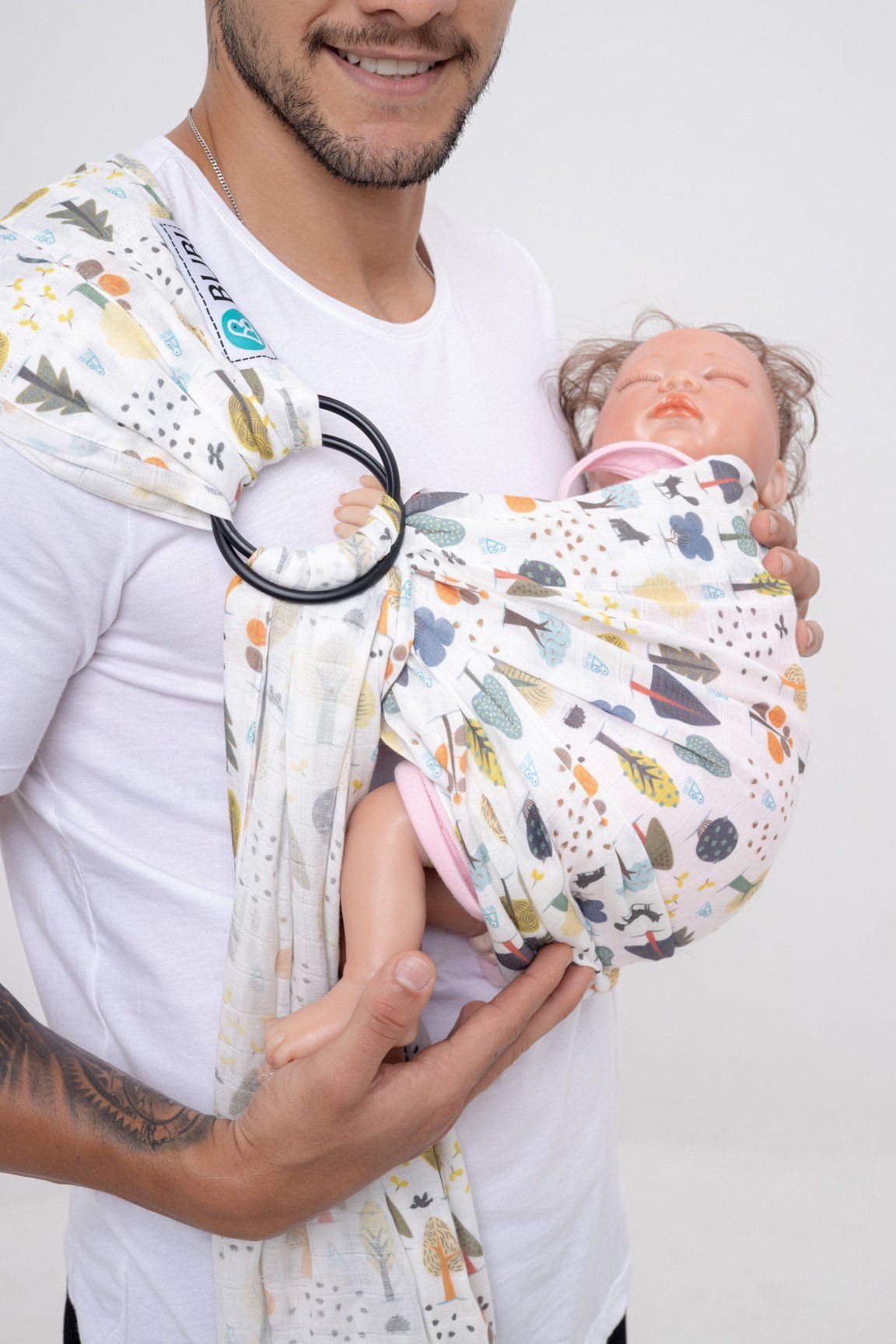 BUBI Ring Sling Gen 1 - Bamboo cotton - Khu rừng