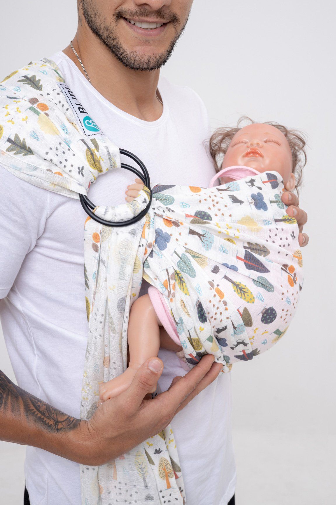  BUBI Ring Sling Gen 1 - Bamboo cotton  - Khu rừng 