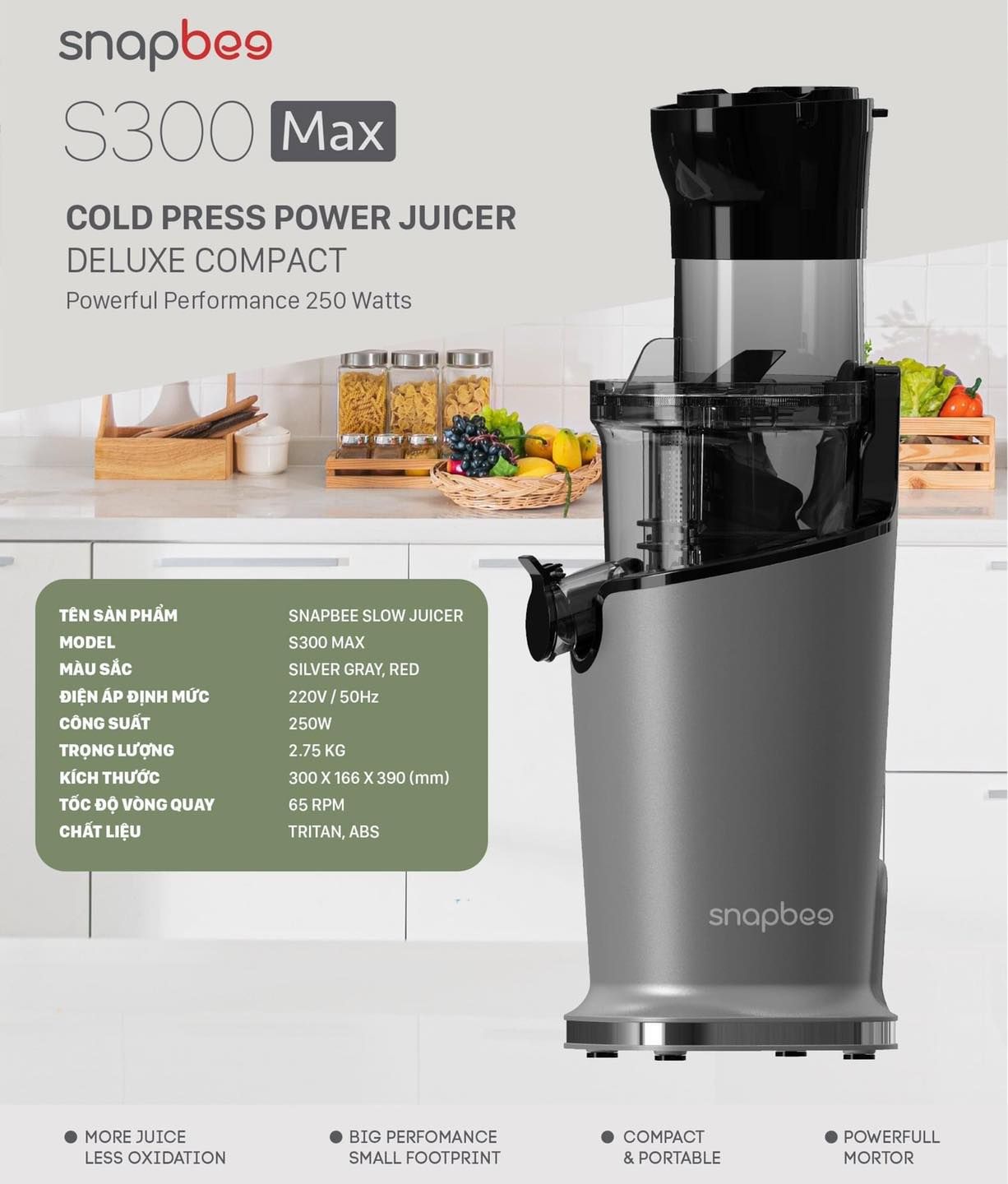 Snapbee - Máy ép chậm S300_Max