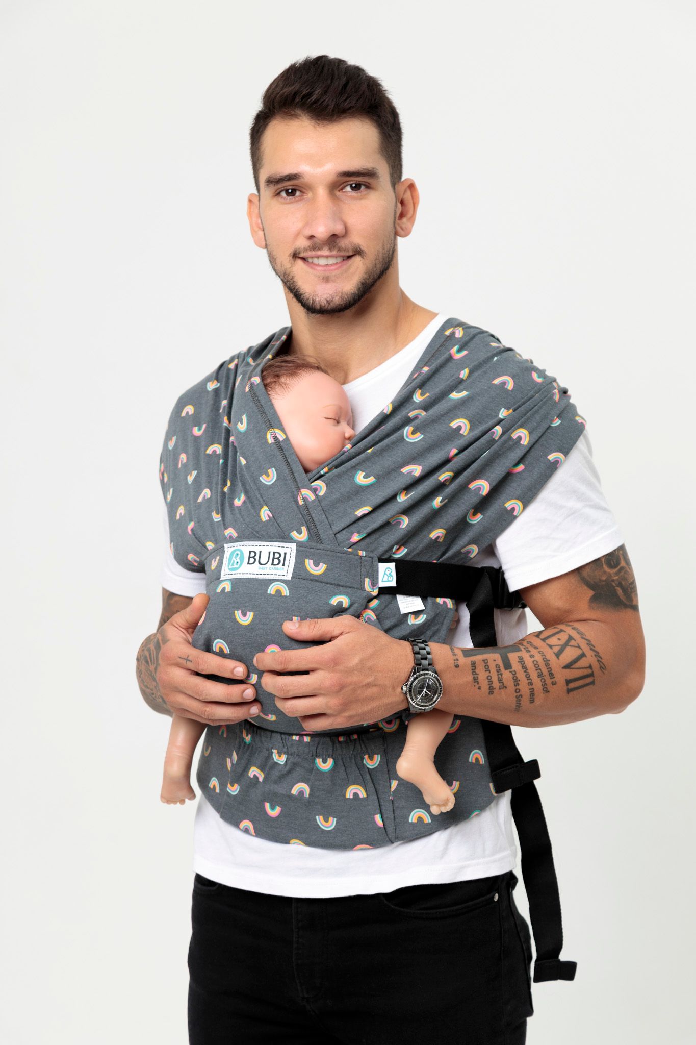 BUBI Gen 3 - 100% Cotton - Xám Cầu vồng