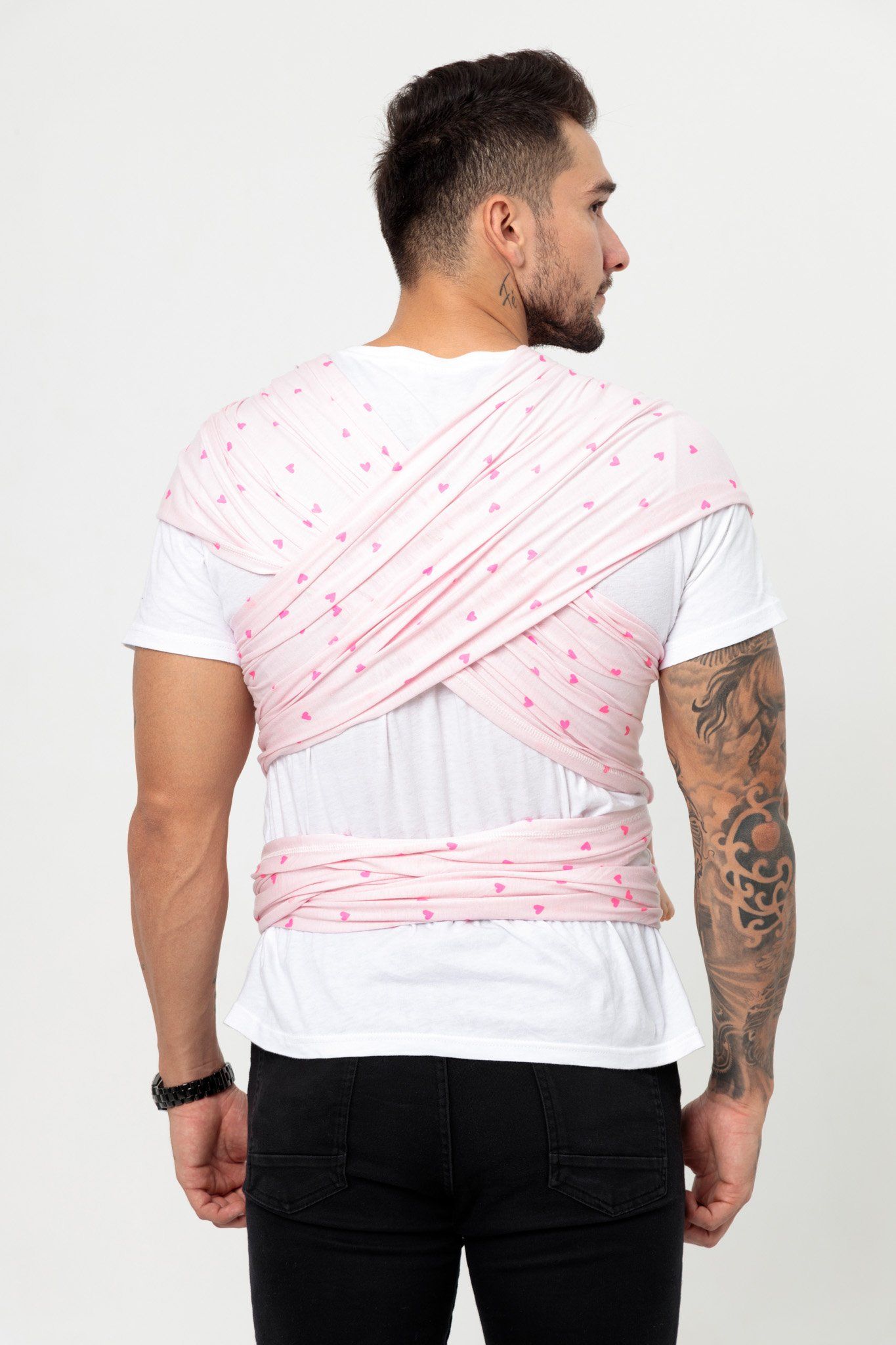 BUBI WRAP - Cotton - Hồng phấn tim
