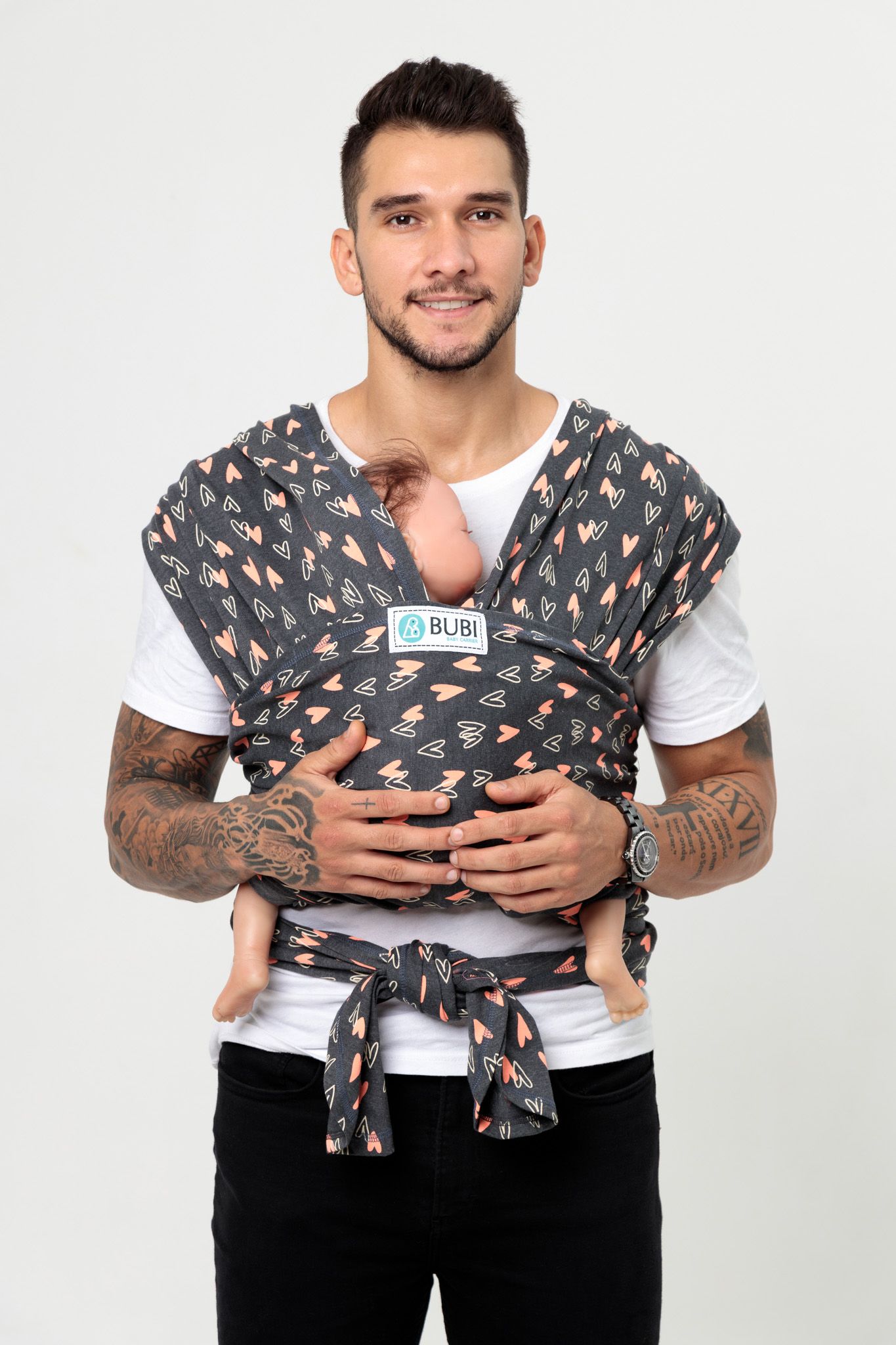 BUBI WRAP - Cotton - Xám tim cam